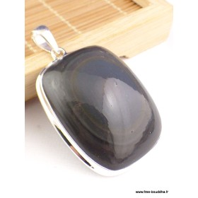 Gros pendentif Obsidienne Oeil Céleste bleu Pendentifs pierres naturelles PAC11.1