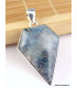 Pendentif Cyanite bleu Paraiba cabochon forme losange Pendentifs pierres naturelles PAC17