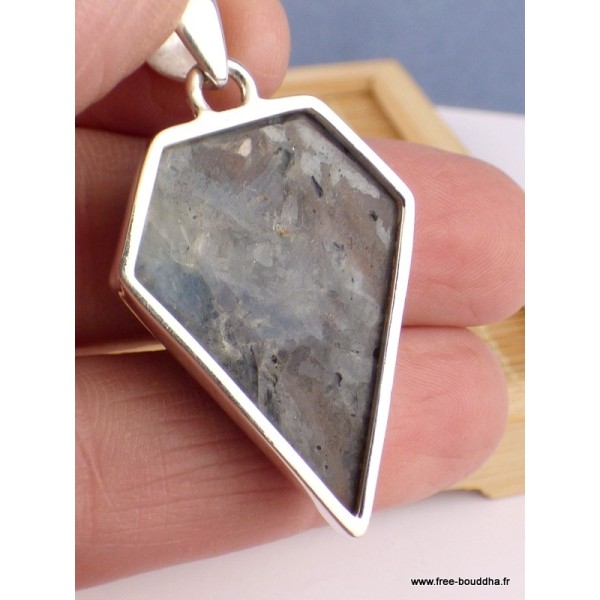 Pendentif Cyanite bleu Paraiba cabochon forme losange Pendentifs pierres naturelles PAC17