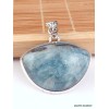 Pendentif Cyanite bleu Paraiba cabochon demi-lune Pendentifs pierres naturelles PAC17.1