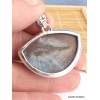 Pendentif Cyanite bleu Paraiba cabochon demi-lune Pendentifs pierres naturelles PAC17.1