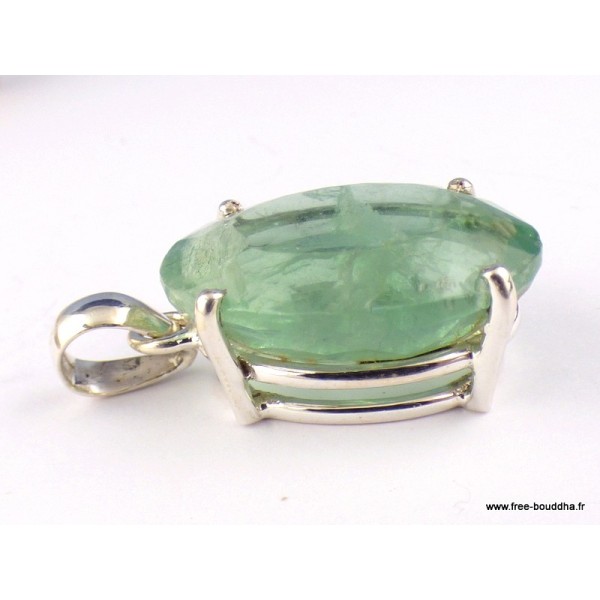 Pendentif Fluorite verte forme ovale Pendentifs pierres naturelles PAC20.1