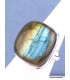 Bague Labradorite multi-feux carrée T 55 Bijoux en Labradorite PAC22.2