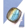 Bague Labradorite multi-feux carrée T 55 Bijoux en Labradorite PAC22.2