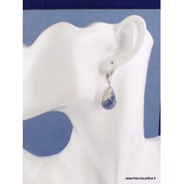Boucles d'oreilles en Sodalite forme goutte Boucles d'oreilles en pierres PAC26.1