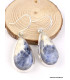 Boucles d'oreilles en Sodalite forme goutte Boucles d'oreilles en pierres PAC26.1