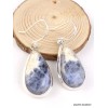 Boucles d'oreilles en Sodalite forme goutte Boucles d'oreilles en pierres PAC26.1