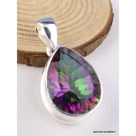 Pendentif goutte Quartz mystique Pendentifs pierres naturelles PAC30