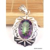 Pendentif Quartz Mystique motifs ajourés Pendentifs pierres naturelles PAC30.1