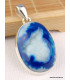 Pendentif druze d'Agate bleue Pendentifs pierres naturelles PAC40