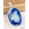 Pendentif druze d'Agate bleue Pendentifs pierres naturelles PAC40