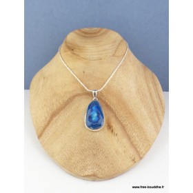 Pendentif druze d'Agate bleu foncé Pendentifs pierres naturelles PAC40.1