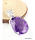 Pendentif Améthyste pourpre rose Pendentifs pierres naturelles PAC41.1