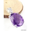 Pendentif Améthyste pourpre rose Pendentifs pierres naturelles PAC41.1