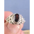 Petite bague en Quartz fumé T 54 - Bijoux en Quartz Fumé