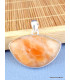 Pendentif Calcite Orange semi-ovale Pendentifs pierres naturelles PAC55