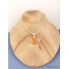 Pendentif Calcite Orange semi-ovale Pendentifs pierres naturelles PAC55