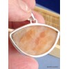 Pendentif Calcite Orange semi-ovale Pendentifs pierres naturelles PAC55