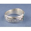 Bague tibétaine métal blanc pour homme Bagues tibétaines bouddhistes REF211