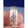 Bague tibétaine métal blanc pour homme Bagues tibétaines bouddhistes REF211
