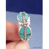 Bague tibétaine métal blanc pour homme Bagues tibétaines bouddhistes REF211