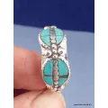 Bague tibétaine métal blanc pour homme - Bagues tibétaines bouddhistes
