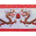 Tenture tibétaine Dragons blanche - Objets rituels bouddhistes