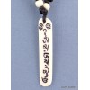 Collier tibétain Mantra vertical gravé sur os blanc Bijoux tibetains bouddhistes WN3