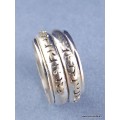 Bague tibétaine tournante 2 anneaux taille 53 Bagues tibétaines bouddhistes REF 4186
