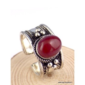 Bague tibétaine en Cornaline Bijoux en Cornaline ref 4700