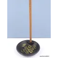 Porte encens tibétain décoré du Noeud infini - Porte-encens tibétains