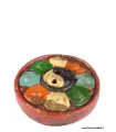 Porte encens tibétain Ying Yang en terre cuite - Porte-encens tibétains