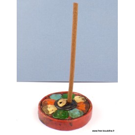 Porte encens tibétain Ying Yang en terre cuite Encens tibétains, accessoires PET3