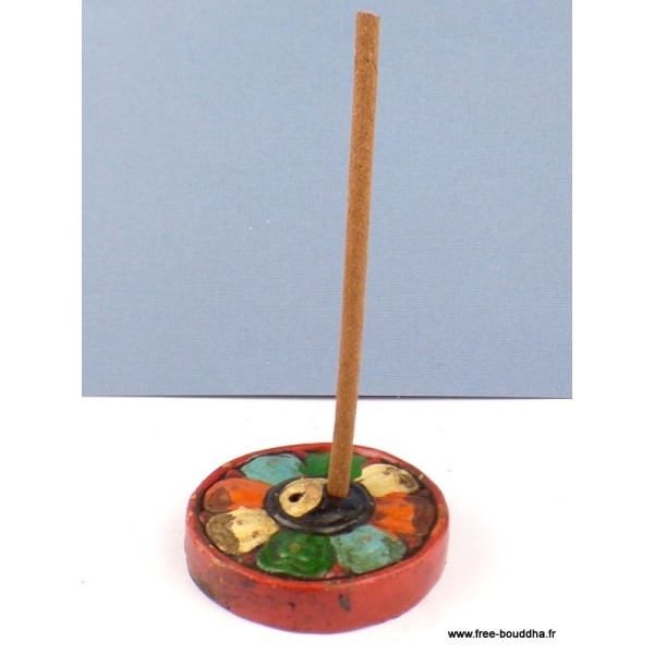 Porte encens tibétain Ying Yang en terre cuite Encens tibétains, accessoires PET3