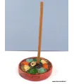 Porte encens tibétain Ying Yang en terre cuite - Porte-encens tibétains