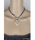 Collier tibétain Noeud infini os de yak Bijoux tibetains bouddhistes WN24.1