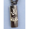 Collier tibétain Om et Yeux du Bouddha - Colliers tibétains et népalais