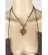 Collier tibétain feuille de Chanvre Bijoux tibetains bouddhistes AAP36