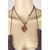 Collier tibétain feuille de Chanvre Bijoux tibetains bouddhistes AAP36