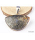 Pendentif Pyrite sur Agate demi-lune Pendentifs pierres naturelles PAC61.1