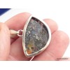 Pendentif Pyrite sur Agate demi-lune Pendentifs pierres naturelles PAC61.1