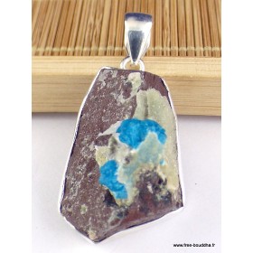 Pendentif argent Cristal de Cavansite Pendentifs pierres naturelles PAC68