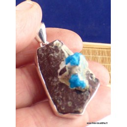 Pendentif argent Cristal de Cavansite Pendentifs pierres naturelles PAC68