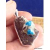 Pendentif argent Cristal de Cavansite Pendentifs pierres naturelles PAC68