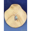 Pendentif argent Cristal de Cavansite - Pendentifs pierres naturelles