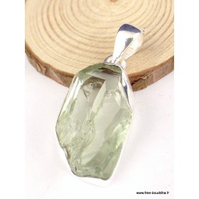 Pendentif Améthyste verte brute serti clos Pendentifs pierres naturelles PAC69.1