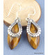 Boucles d'oreilles Oeil de Tigre facetté Bijoux en Oeil de Tigre F217
