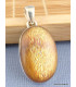 Pendentif véritable Pierre du Soleil dorée forme ovale Pendentifs pierres naturelles PAC71