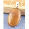Pendentif véritable Pierre du Soleil dorée forme ovale Pendentifs pierres naturelles PAC71