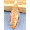 Pendentif véritable Pierre du Soleil dorée forme marquise Pendentifs pierres naturelles PAC71.2